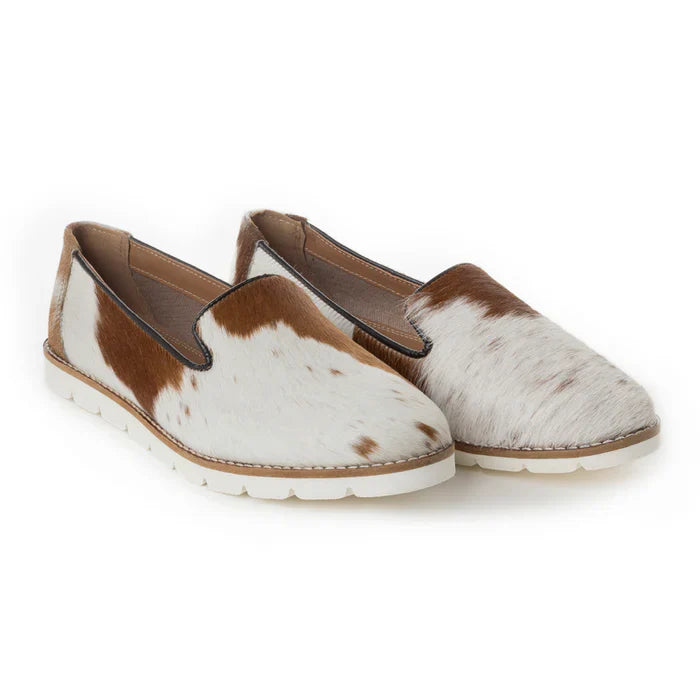 Ionoze Sneaker in Cowhide and Leather by Myrabag Slip On Flat