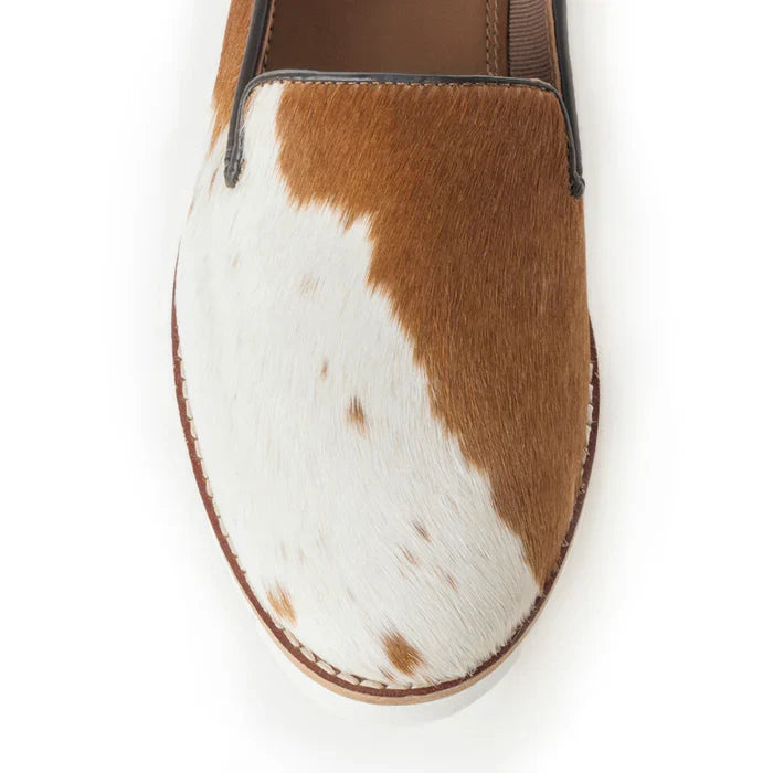 Ionoze Sneaker in Cowhide and Leather by Myrabag Slip On Flat