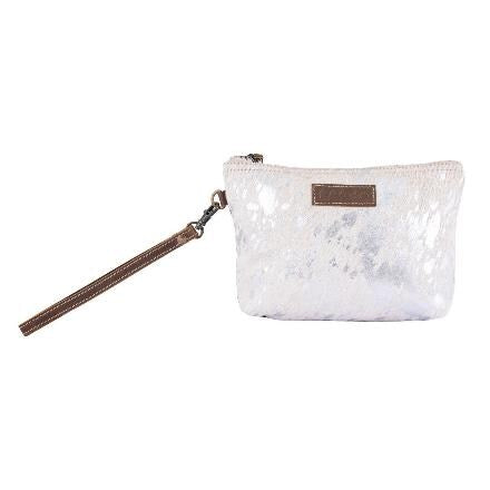 Sixtease Silver Wristlet Bag