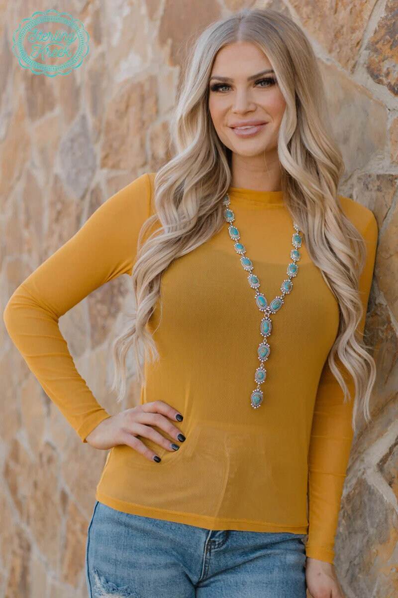 Sterling Kreek Mesh Out Mustard - Graced By The South