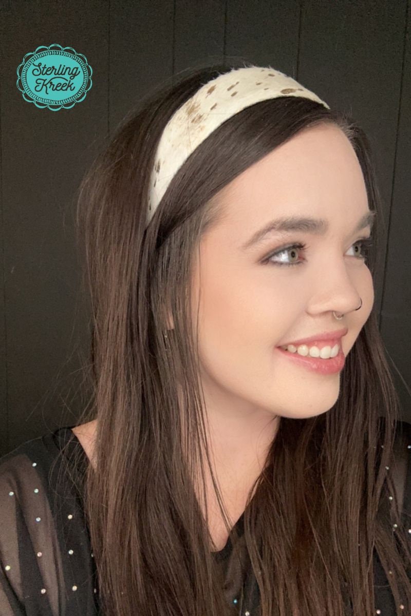 Buttercup Headband Hair On Cowhide
