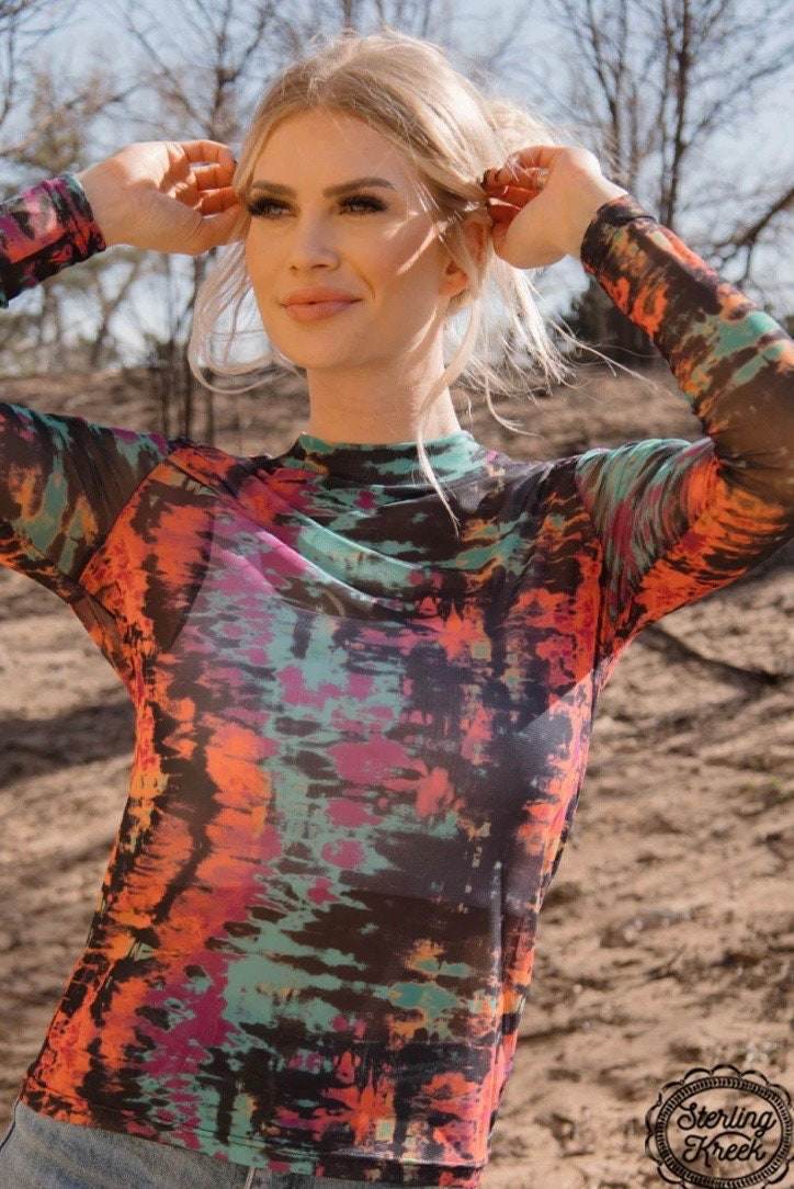 Wild As Her Sterling Kreek Mesh Top - Graced By The South