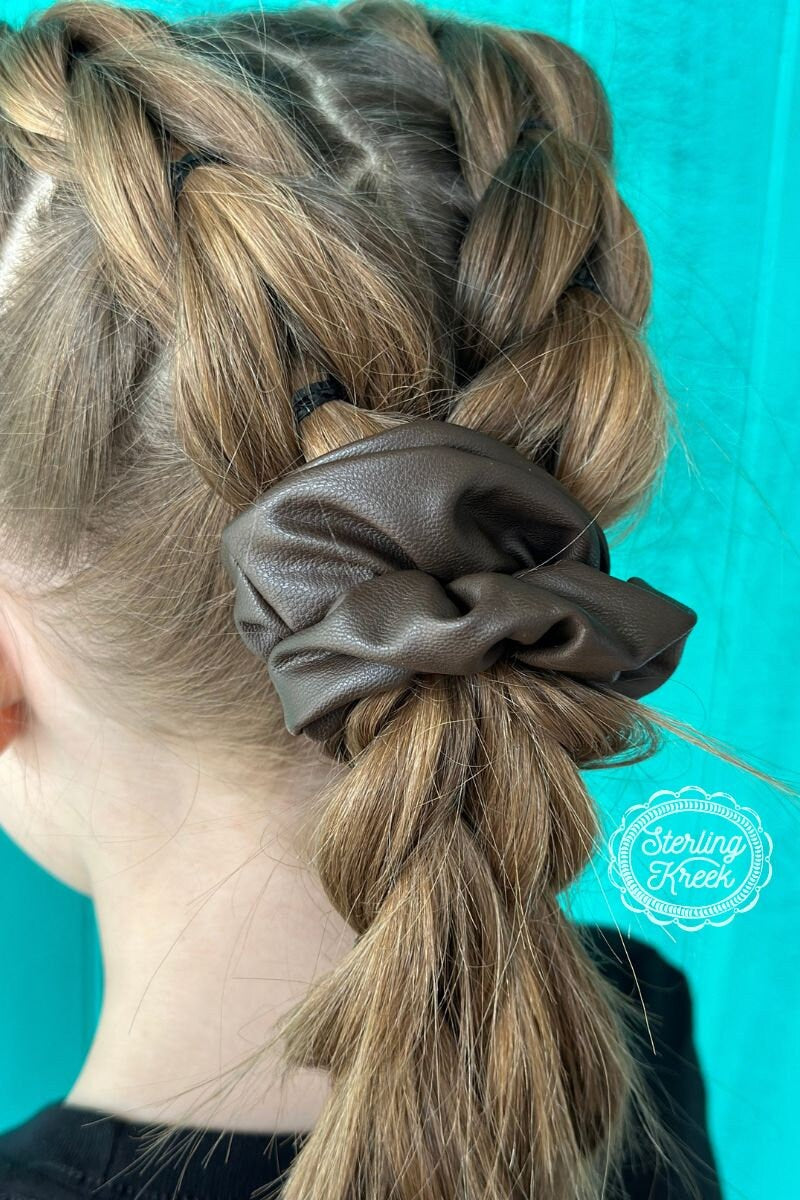 Leather Scrunchie