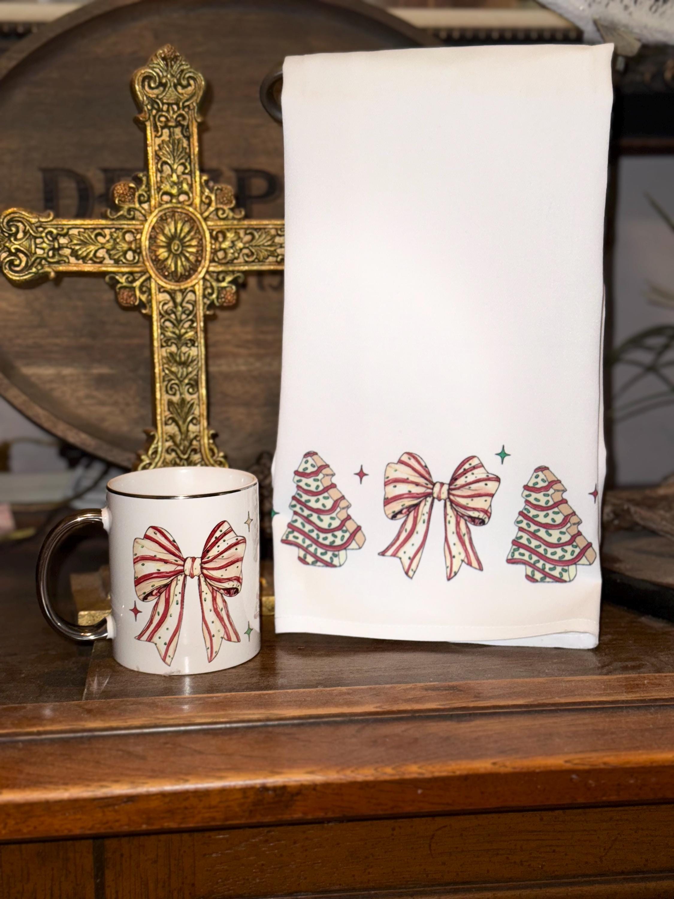 Tea Towel Christmas Tree Cake