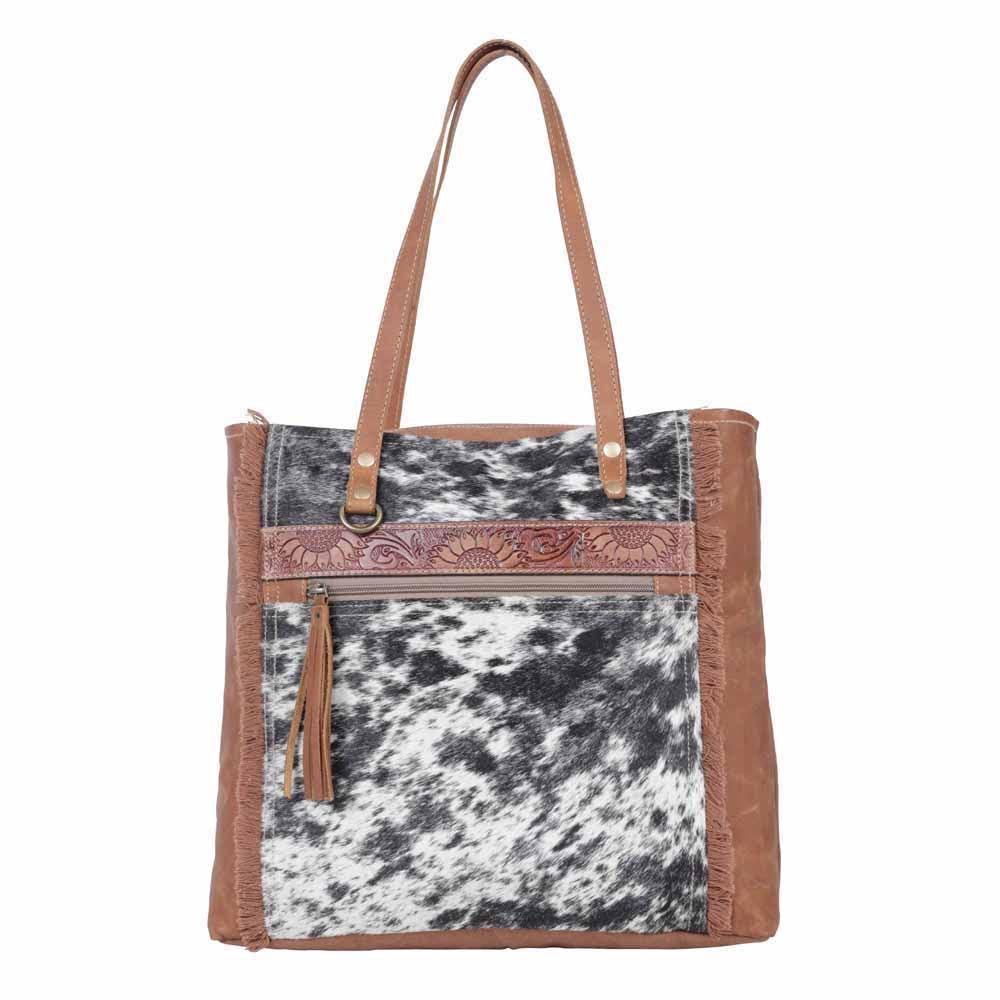 Myra Bag Oakly Specks Canvas and Hairon Tote Shoulder Bag