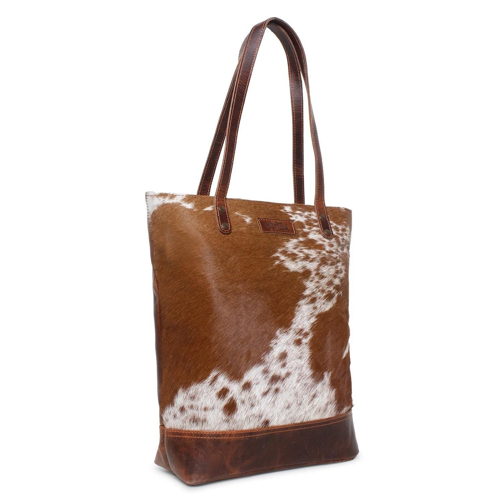 Sixtease Ouzzo/Wax Toronto Cowhide Leather Hairon Tote Bag Purse