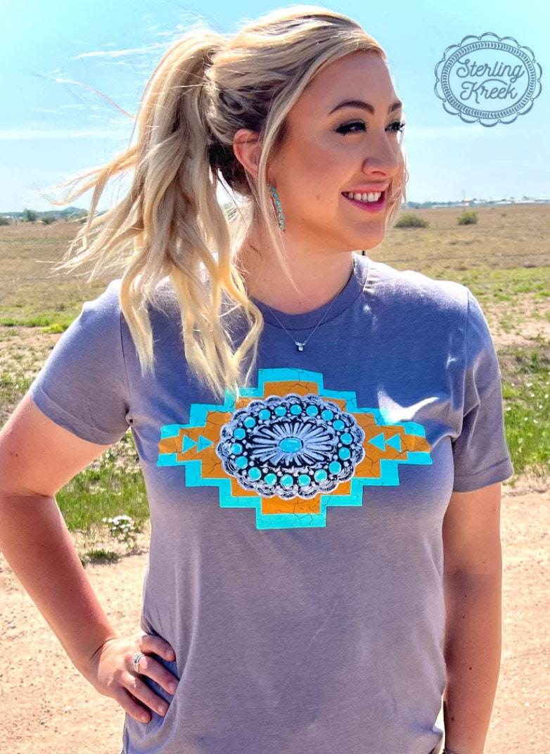 Colorado Concho Tee Top - Graced By The South