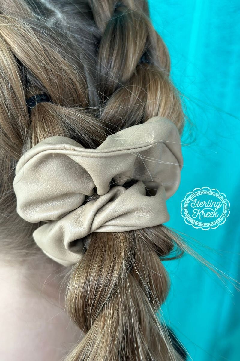 Leather Scrunchie