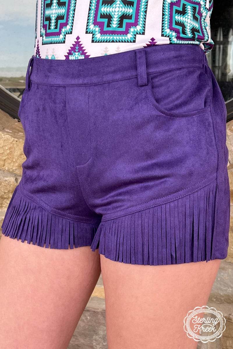 Nashville Babe Shorts by Sterling Kreek Purple - Graced By The South