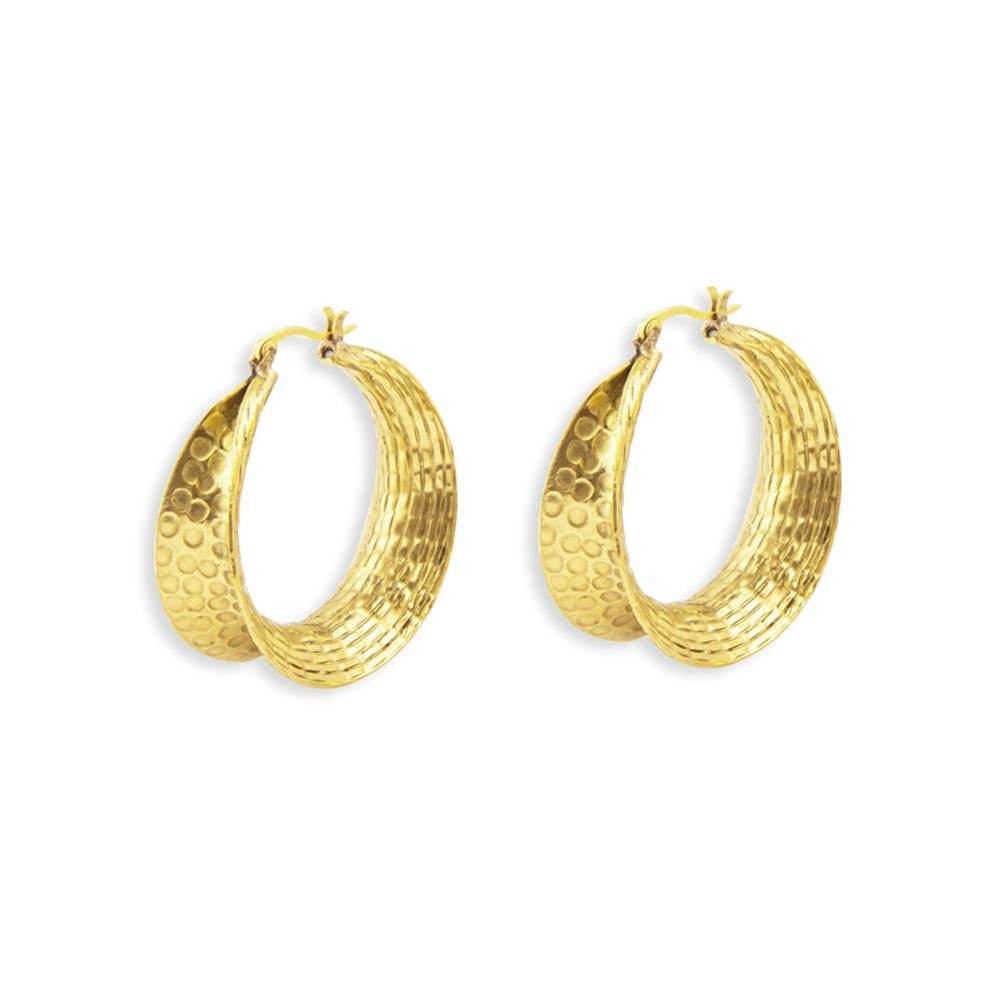 Bundled Sun Rays Gold Tone Earrings by Myra Bag - Graced By The South