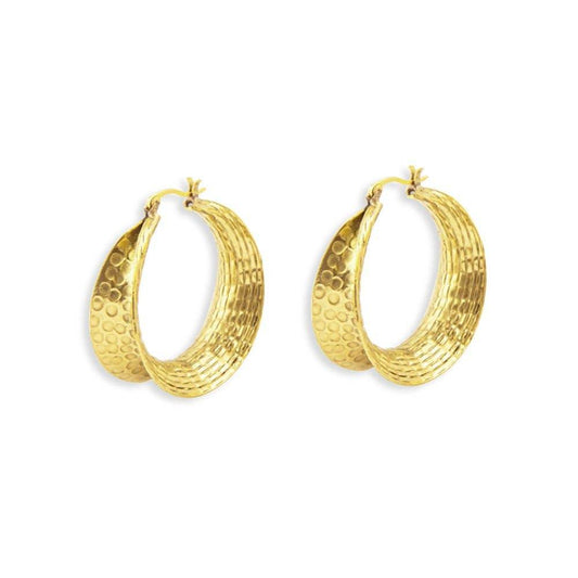 Bundled Sun Rays Gold Tone Earrings by Myra Bag - Graced By The South
