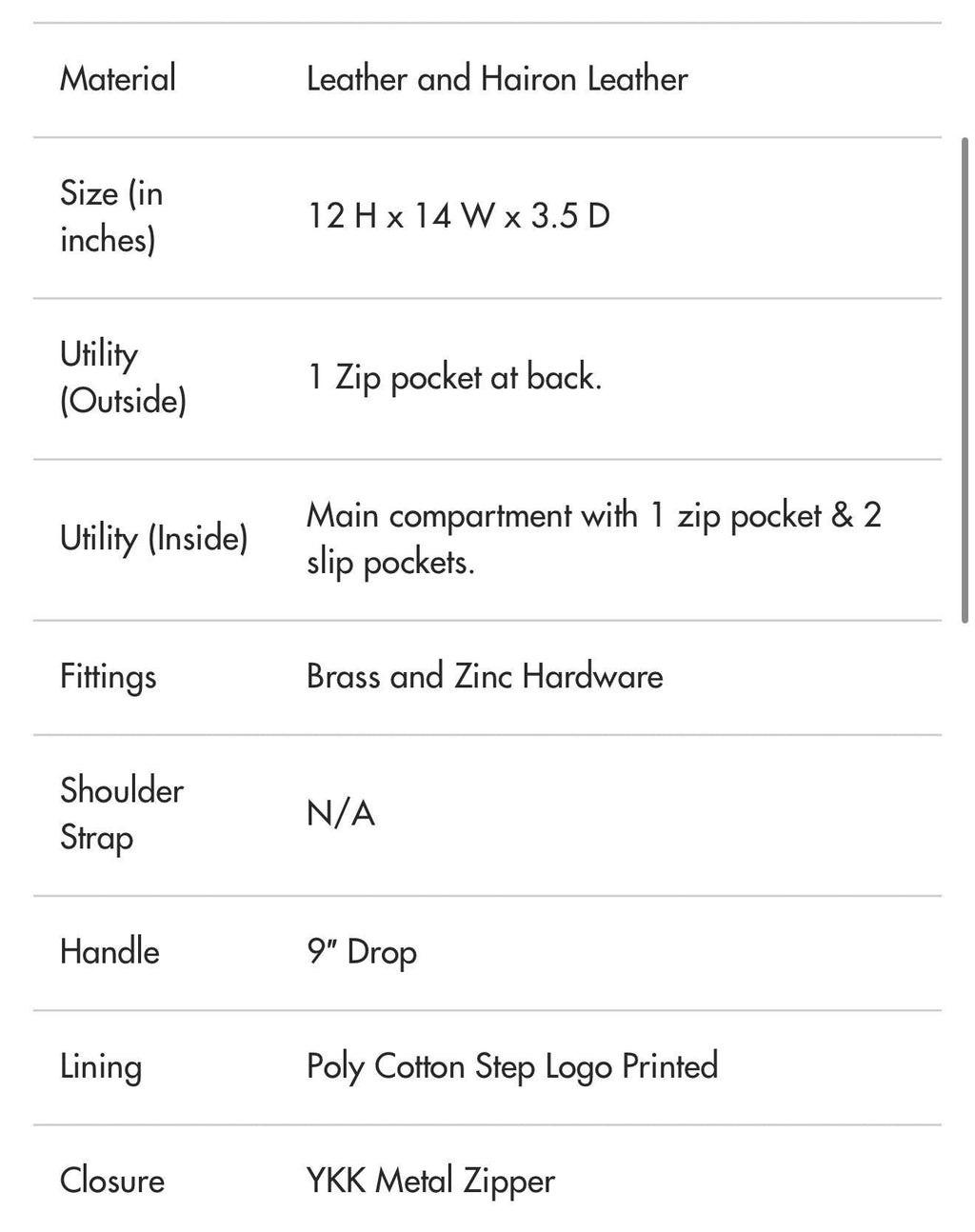 Sixtease Bags Cola Tote Leather Hairon