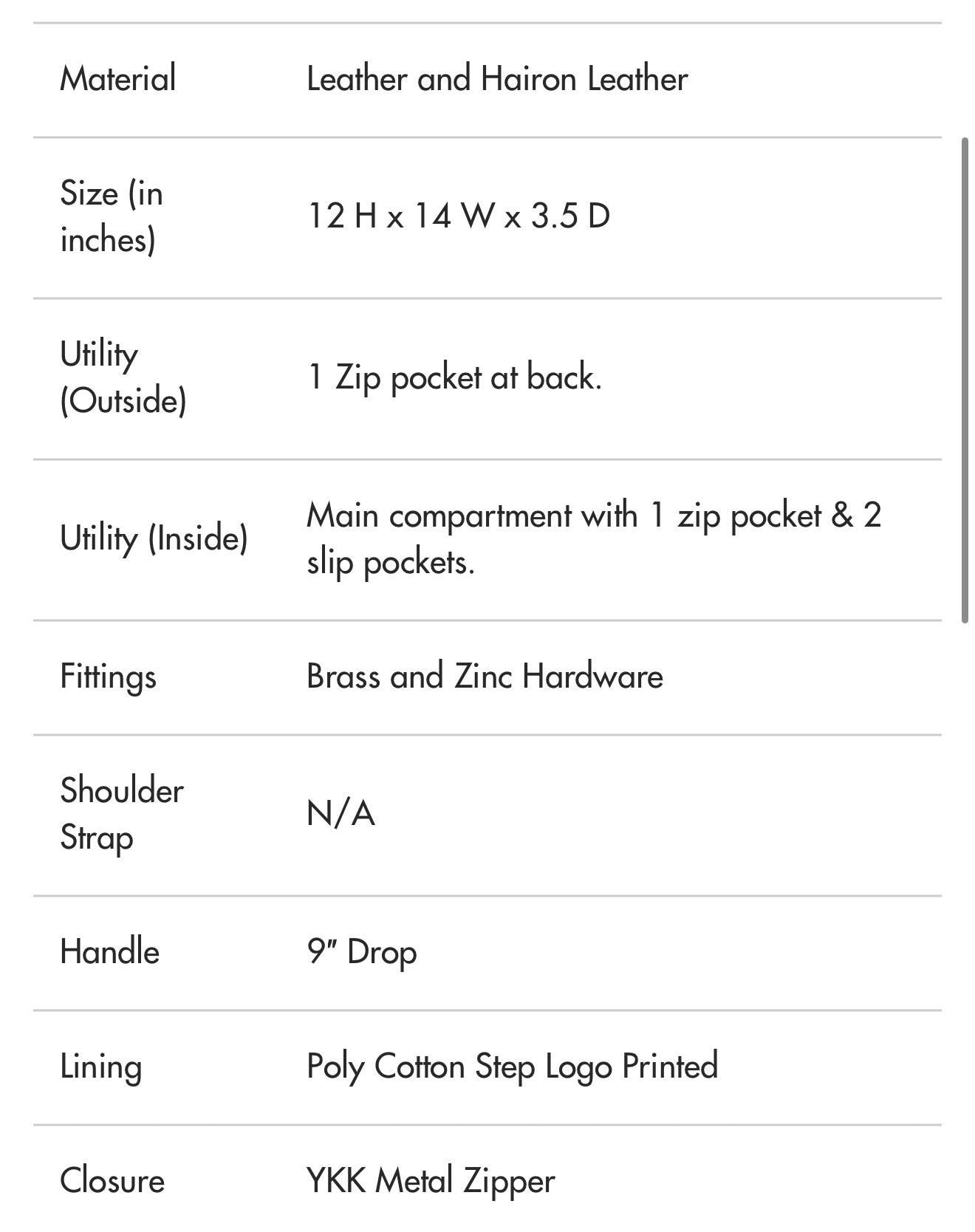 Sixtease Bags Cola Tote Leather Hairon