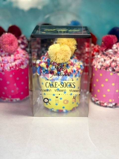 Cozy Cupcake Socks Footies Slippers with pom pom ball - Graced By The South