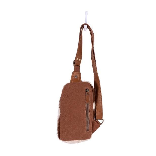 Myra Bag Robnette Ranch Fanny Pack Sling Carmel and White