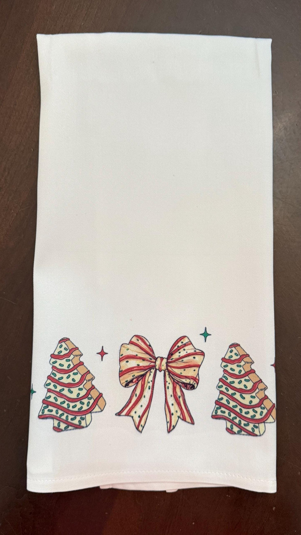 Tea Towel Christmas Tree Cake