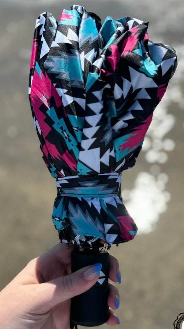 Montezuma Umbrella by Sterling Kreek Aztec Southwestern - Graced By The South