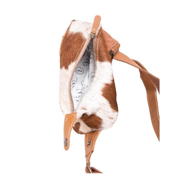 Myra Bag Robnette Ranch Fanny Pack Sling Carmel and White