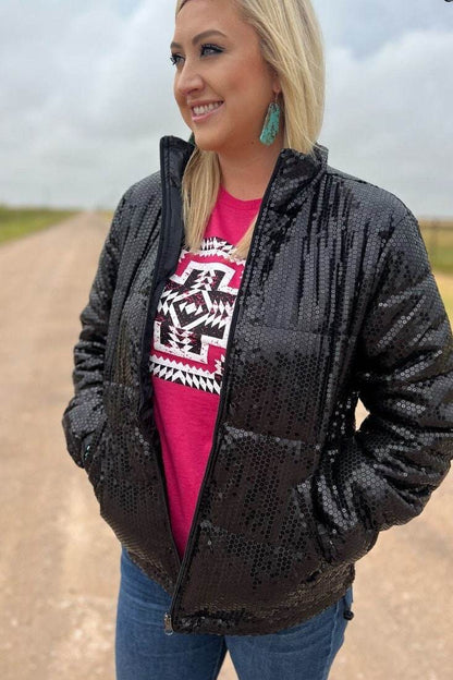 Shimmer Me Up Coat - Graced By The South