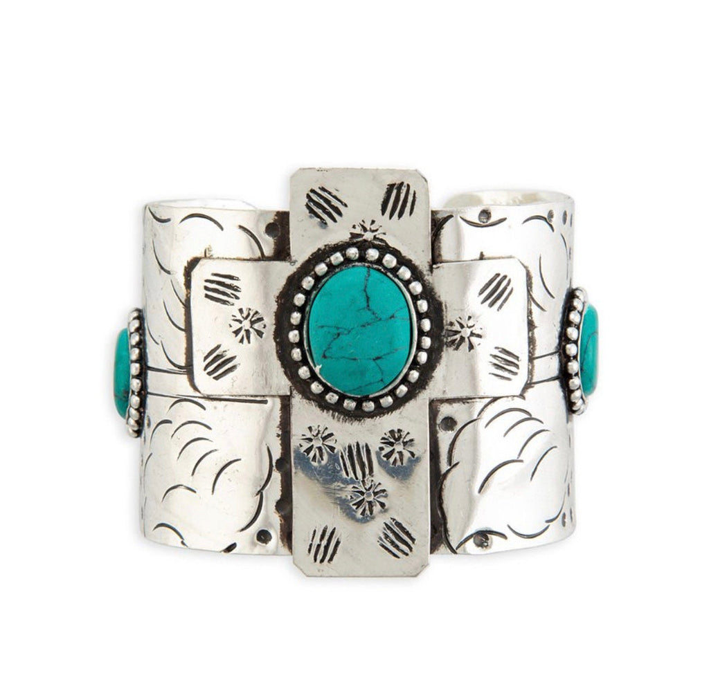 Cross Bangle Cuff Bracelet by Myra Bag