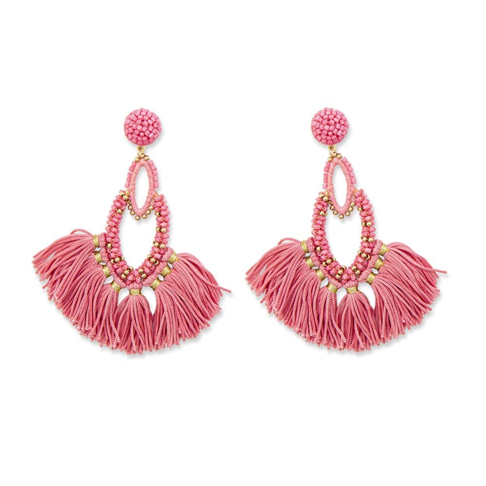 Caroline Beaded and Fringe Earrings by Myra Bag