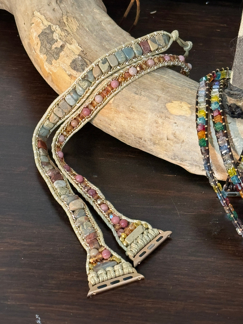 Beaded Watch Band Turquoise Rhinestones 38/40mm and 42/44mm