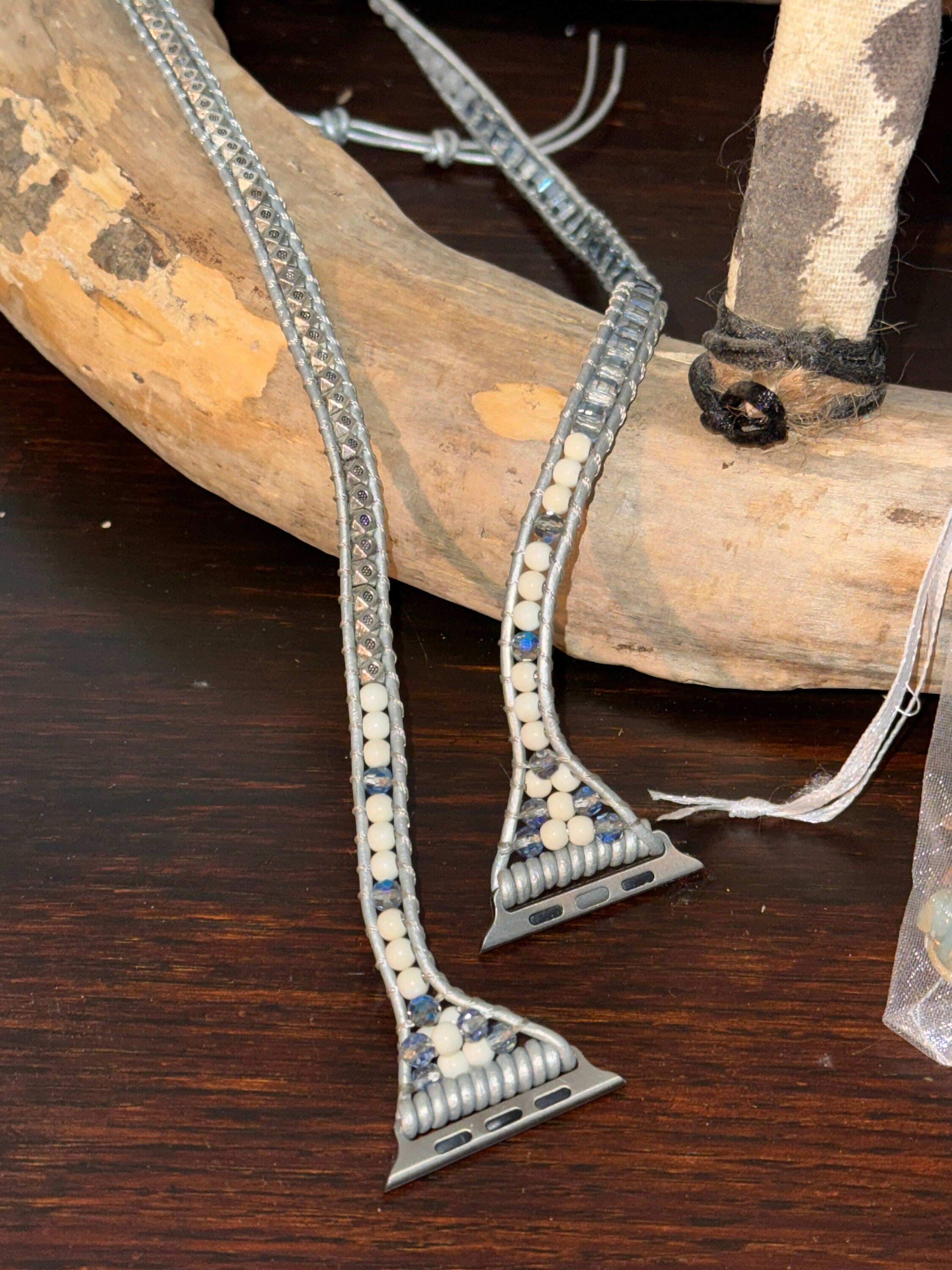 Beaded Watch Band Turquoise Rhinestones 38/40mm and 42/44mm