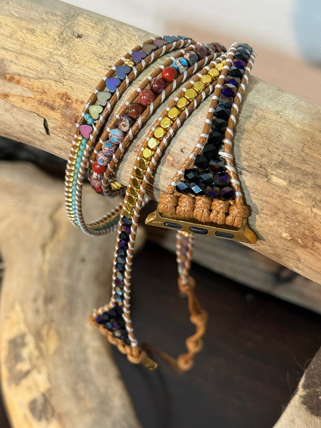 Beaded Watch Band Turquoise Rhinestones 38/40mm and 42/44mm