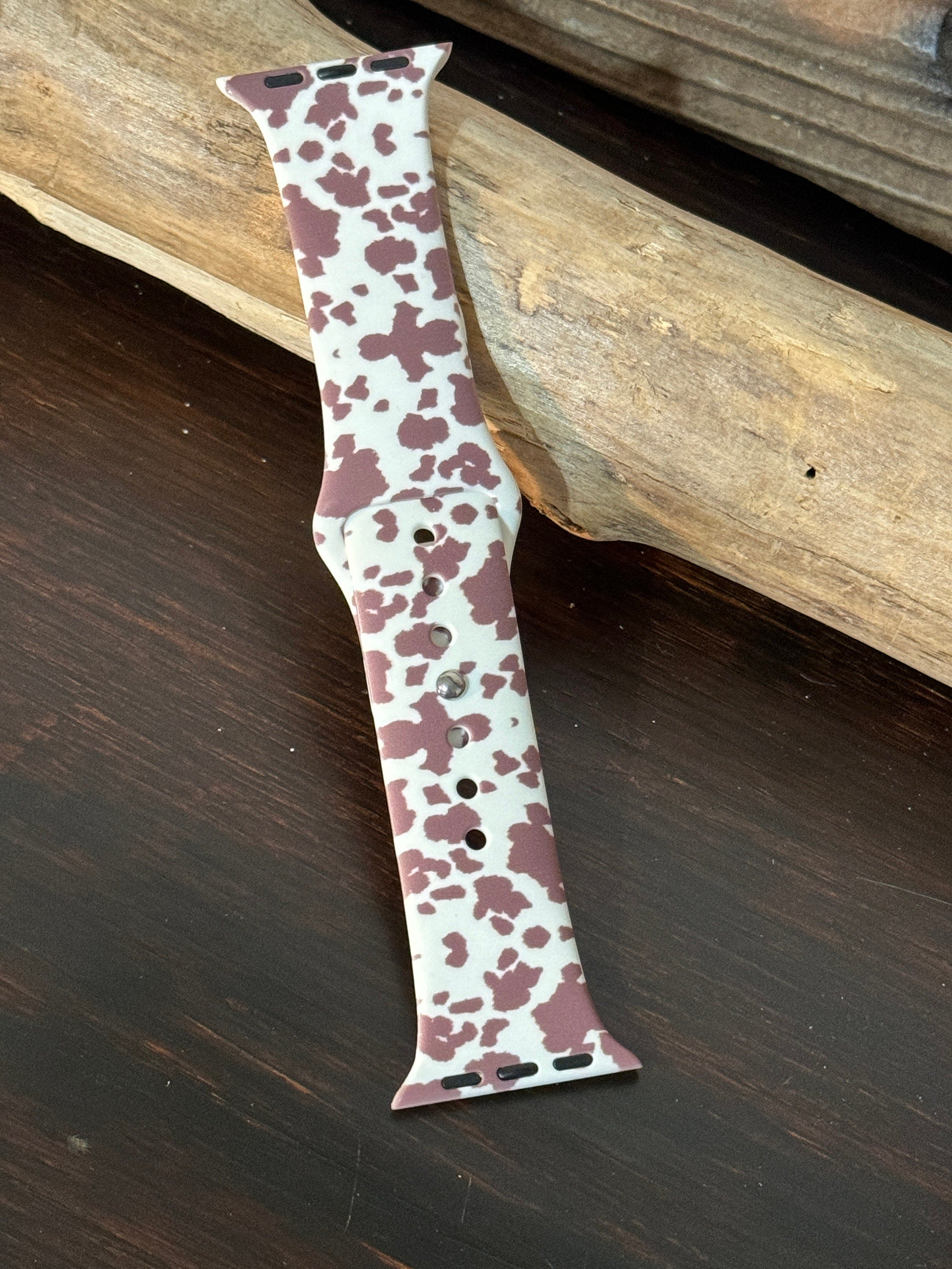 Rubber Watch Band Cow Print 38/40mm