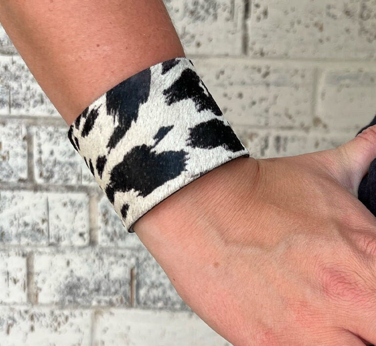 Clarabelle Cuff Bracelet Hair On Cowhide