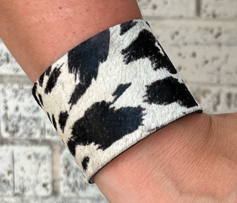 Clarabelle Cuff Bracelet Hair On Cowhide