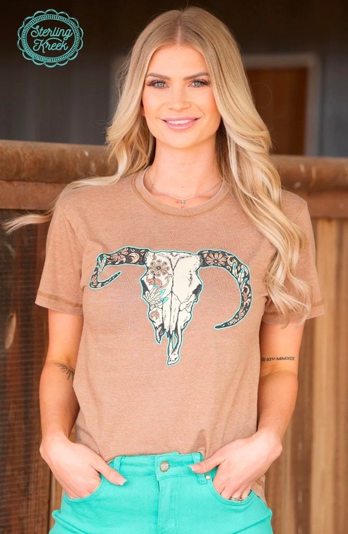 Tooled Cabela’s Tee Skull Head T-Shirt