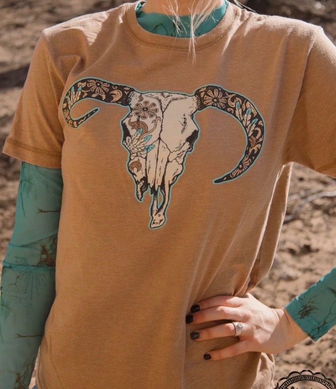 Tooled Cabela’s Tee Skull Head T-Shirt