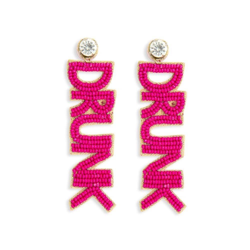 Drunk Beaded Earrings by Myra Bag
