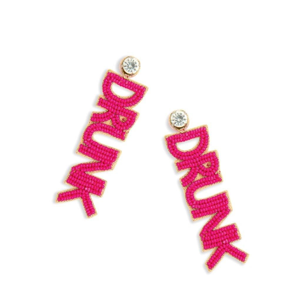 Drunk Beaded Earrings by Myra Bag